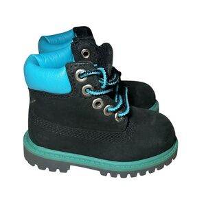 Timberland Black and Blue Toddler Boots Size 4